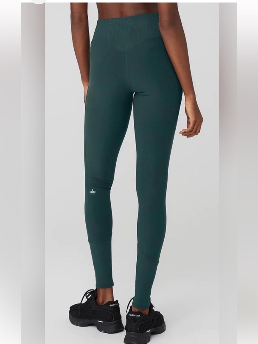 Alo yoga High-Waist Alosoft Lounge Leggings midnight green large ribbed waist